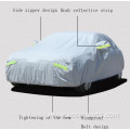 car full cover umbrella silver reflective strip